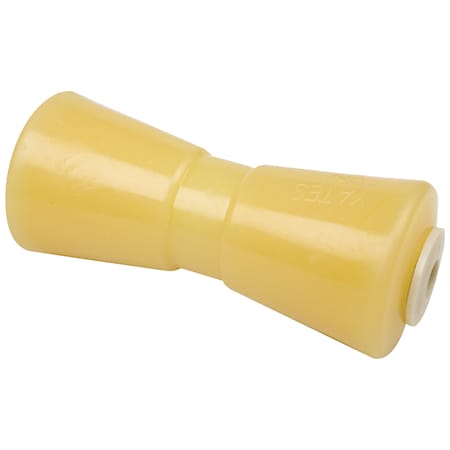 Non-Marking TP Yellow Rubber Keel Roller W/5/8 ID Hole, 8 OAL